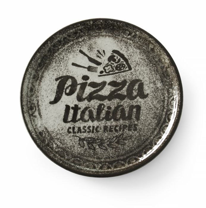 Assiette à pizza Recipe Collection Noir, HENDI, Noir, ⌀310mm — 768761