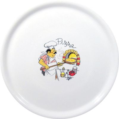 Assiette à pizza Tradition, HENDI, Blanc, ⌀310mm — 768808
