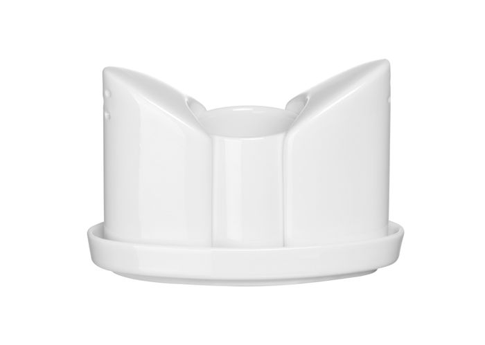 Ensemble salière et poivrière avec support pour cure-dents, HENDI, 125x54x(H)90mm — 786420