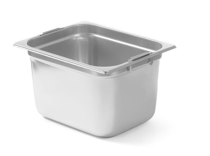 Bac GN avec poignées pliables, HENDI, GN 1/2, 6,25L, 325x265x(H)100mm — 803257