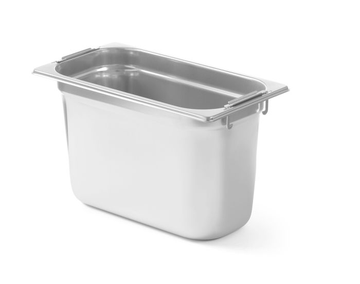 GN container met intrekbare handgrepen, HENDI, Profi Line, GN 1/3, 3,9L, 325x176x(H)100mm — 803264
