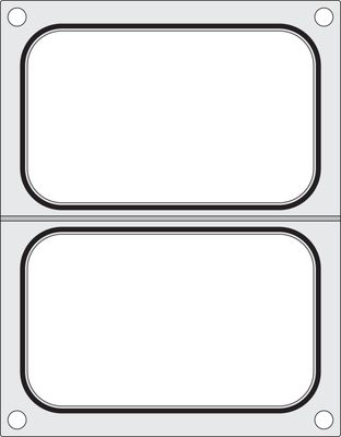Matrice de scellage, HENDI, 2x récipients 178x113 mm — 805589