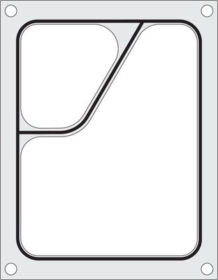 Traysealer matrix, HENDI, Tweedelige colt container colt 227x178 mm — 805640