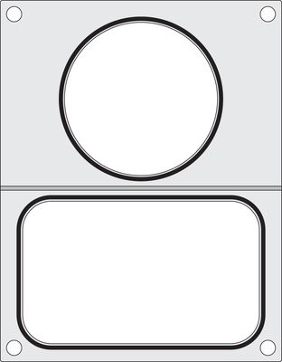 Traysealer matrix, HENDI, 2 containers (1x 178x113 mm, 1x ø115 mm) — 805657
