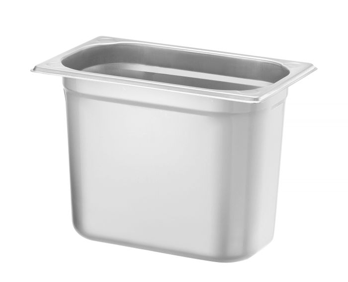 GN-bak 1/4, HENDI, Profi Line PLUS, GN 1/4, 5,5L, Zilver, 265x162x(H)200mm — 818503