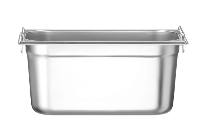 Bac GN 1/3, poignées rabattables, HENDI, Profi Line PLUS, GN 1/3, 5,7L, Argent, 325x176x(H)150mm — 818763