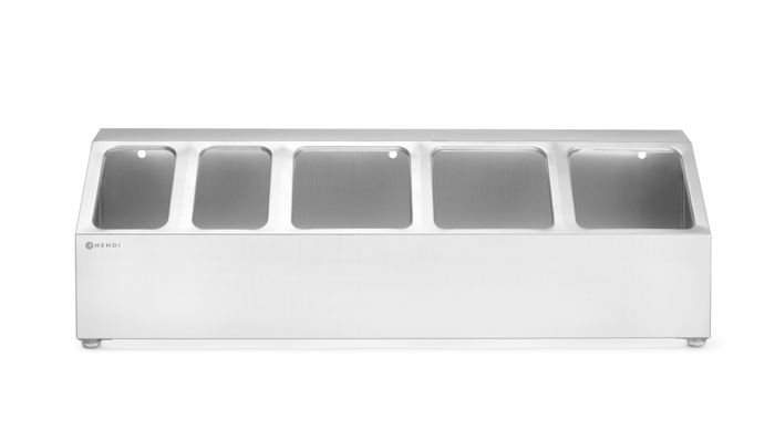 Gastronormbak houder, HENDI, 5 compartimenten, 745x245x(H)215mm — 820049