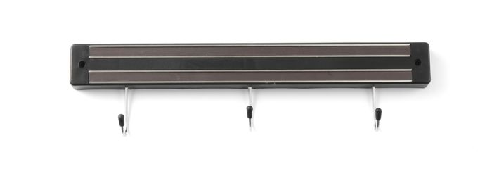 Support magnétique pour couteaux, HENDI, 3 crochets, Noir, (L)340mm — 820209