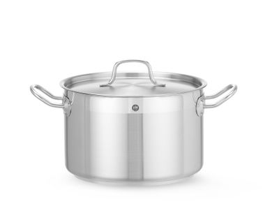 Kookpan middel - met deksel, HENDI, Profi Line, 6,7L, ⌀240x(H)150mm — 831403