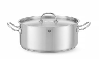Kookpan laag - met deksel, HENDI, Kitchen Line, 7,3L, ⌀280x(H)120mm — 836033
