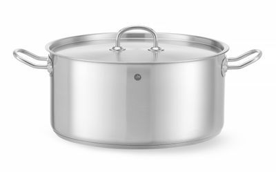 Kookpan laag - met deksel, HENDI, Kitchen Line, 11,9L, ⌀320x(H)150mm — 836040