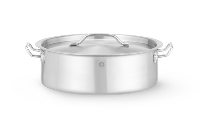 Laag kookpan - met deksel, HENDI, 8,5L, ⌀320x(H)110mm, Rond — 836514