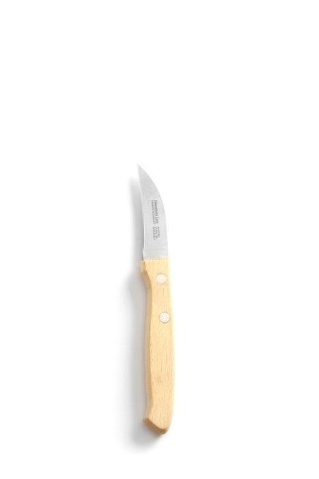 Schilmes met houten heft, HENDI, gebogen model, Hout, (L)165mm — 841020