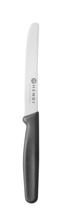 Couteau universel, HENDI, Noir, (L)211mm, Dentelé — 841617