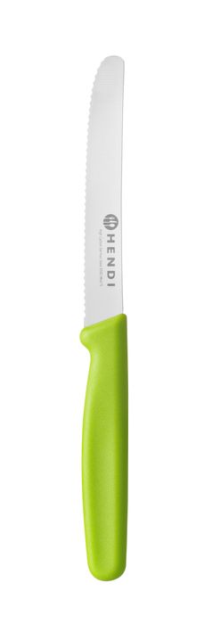 Couteau universel, HENDI, Vert, (L)211mm, Dentelé — 841631