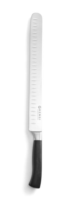 Couteau à jambon et saumon, HENDI, Profi Line, Alvéolé, Noir, (L)430mm — 844328