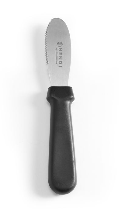 Couteau à beurre - cranté, HENDI, Noir, (L)210mm — 855768