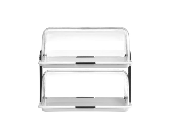 Rolltop display, HENDI, Wit, 380x260x(H)355mm, Rechthoekig — 871768