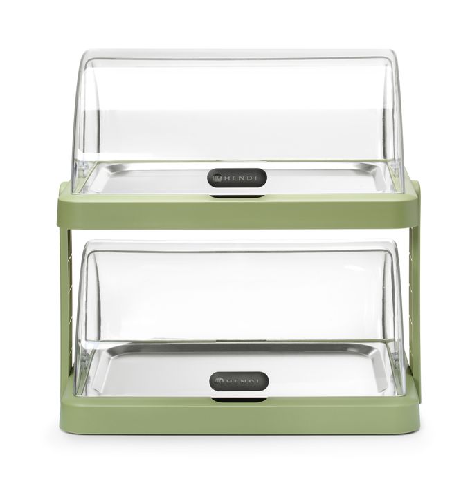 Koeldisplay met rolltop “Duo” UNIQ, HENDI, designed by Robert Bronwasser, Dubbel, Groen, 480x355x(H)480mm, Rechthoekig — 871973