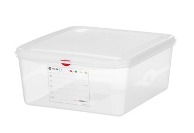 Bac GN 2/3, polypropylène, HENDI, GN 2/3, 13,5L, Transparent, 354x325x(H)150mm, Rectangulaire — 873311