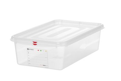 Bac gastronorme GN 1/1, polypropylène, HENDI, GN 1/1, 21L, Transparent, 530x325x(H)150mm, Rectangulaire — 873359