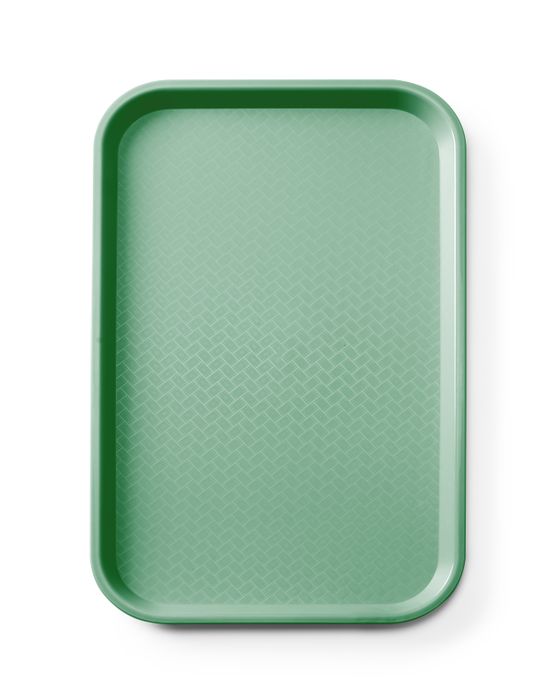 Plateau fastfood en polypropylène GN 1/1, AmerBox, GN 1/1, Vert, 530x325x(H)20mm, Rectangulaire — 878576