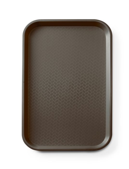Fastfooddienblad polypropyleen GN 1/1, AmerBox, GN 1/1, Bruin, 530x325x(H)20mm, Rechthoekig — 878583