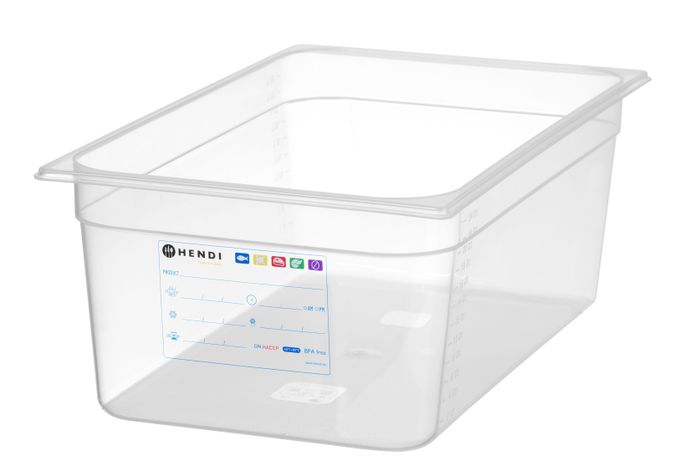 Bac Gastronorme 1/1, HENDI, GN 1/1, 28L, Transparent, 530x325x(H)200mm — 880050