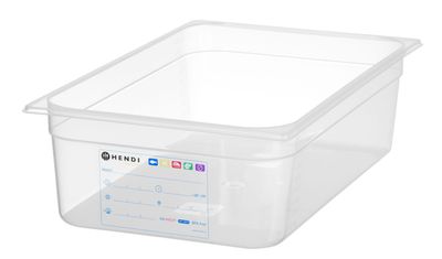 Bac Gastronorme 1/1, HENDI, GN 1/1, 21L, Transparent, 530x325x(H)150mm — 880067