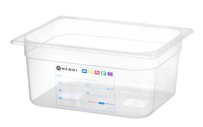 Container GN 1/2, HENDI, GN 1/2, 9,5L, Transparant, 325x265x(H)150mm — 880166