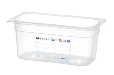 Bac Gastronorme 1/3, HENDI, GN 1/3, 5,7L, Transparent, 325x176x(H)150mm — 880265