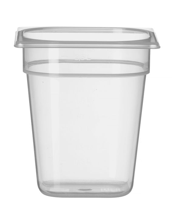 Container GN 1/6 polypropyleen, HENDI, Profi Line, GN 1/6, 2,5L, Transparant, 176x162x(H)200mm — 880401