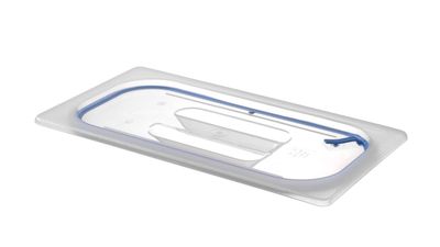 Couvercles pour bacs GN en polypropylène avec fermeture hermétique, HENDI, GN 1/3, Transparent, 325x176mm — 881828