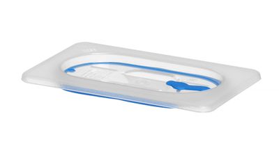 Couvercles pour bacs GN en polypropylène avec fermeture hermétique, HENDI, GN 1/9, Transparent, 176x108mm — 881859
