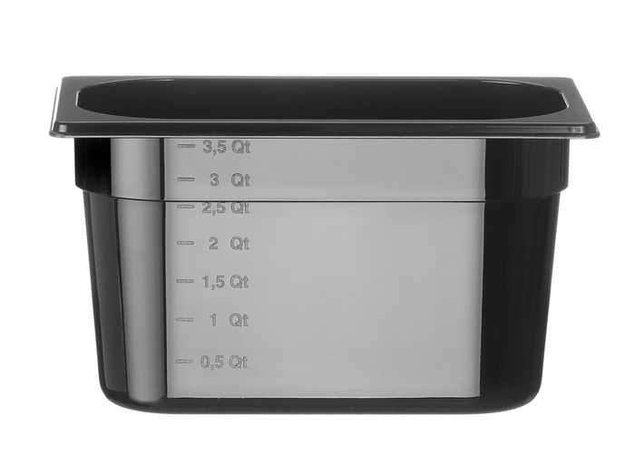 GN-bak 1/4 COOL, HENDI, COOL, GN 1/4, 3,8L, Zwart, 265x163x(H)150mm — 882283