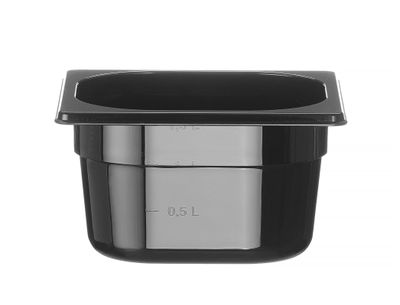 GN-bak 1/6 COOL, HENDI, COOL, GN 1/6, 1,6L, Zwart, 176x162x(H)100mm — 882337
