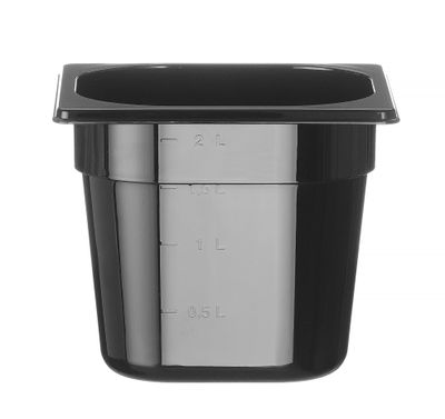 GN-bak 1/6 COOL, HENDI, COOL, GN 1/6, 2,3L, Zwart, 176x162x(H)150mm — 882351