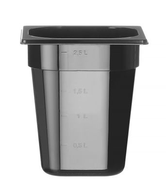 Bac GN 1/6 COOL, HENDI, COOL, GN 1/6, 2,8L, Noir, 176x162x(H)200mm — 882375