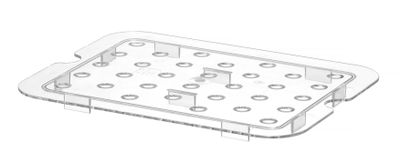 Plateau égouttoir pour bacs GN COOL, HENDI, COOL, GN 1/2, Transparent, 325x265mm — 882559