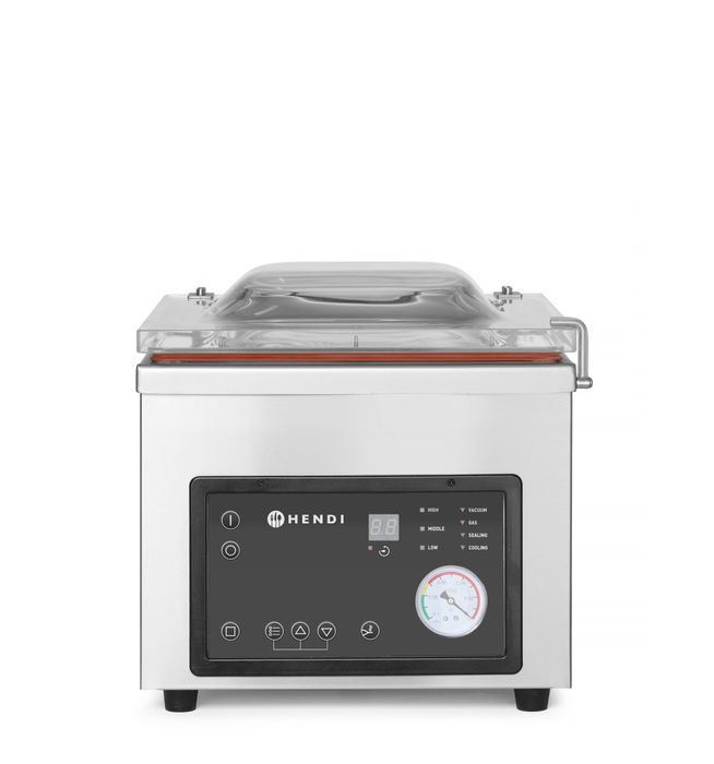Machine à emballer sous vide avec chambre, HENDI, Profi Line, bande de soudure 260 mm, 230V/370W, 330x480x(H)360mm — 975251