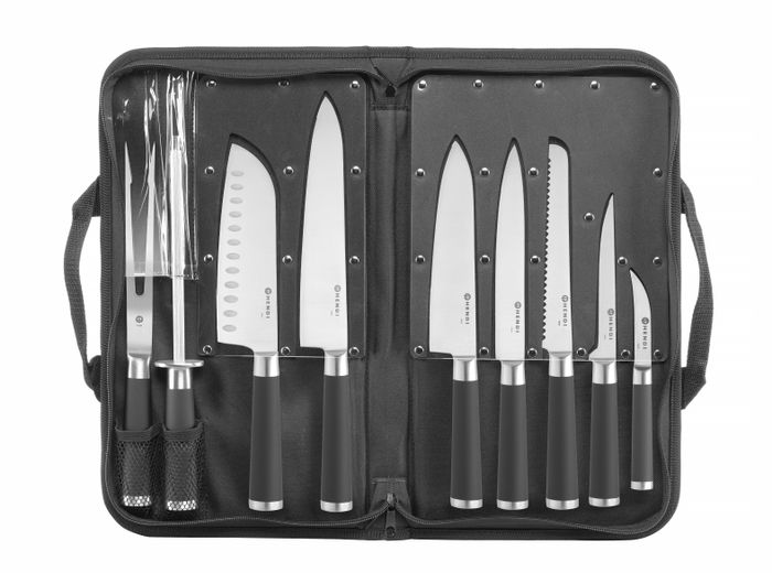 Messenset 9-delig, HENDI, Zwart, 445x260x(H)65mm — 975770
