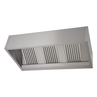 2.0 x 1.1 m Hotte murale professionnelle inox AISI 430 – Hauteur 400 mm