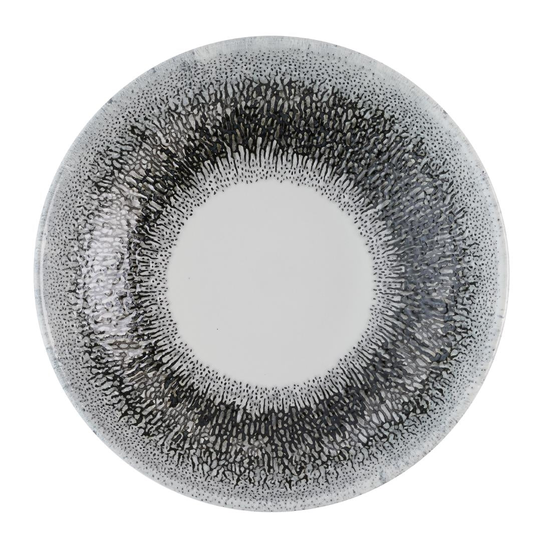 Assiettes coupes rondes Churchill Studio Prints Fusion Black Evolve 182mm (lot de 12) — HR304