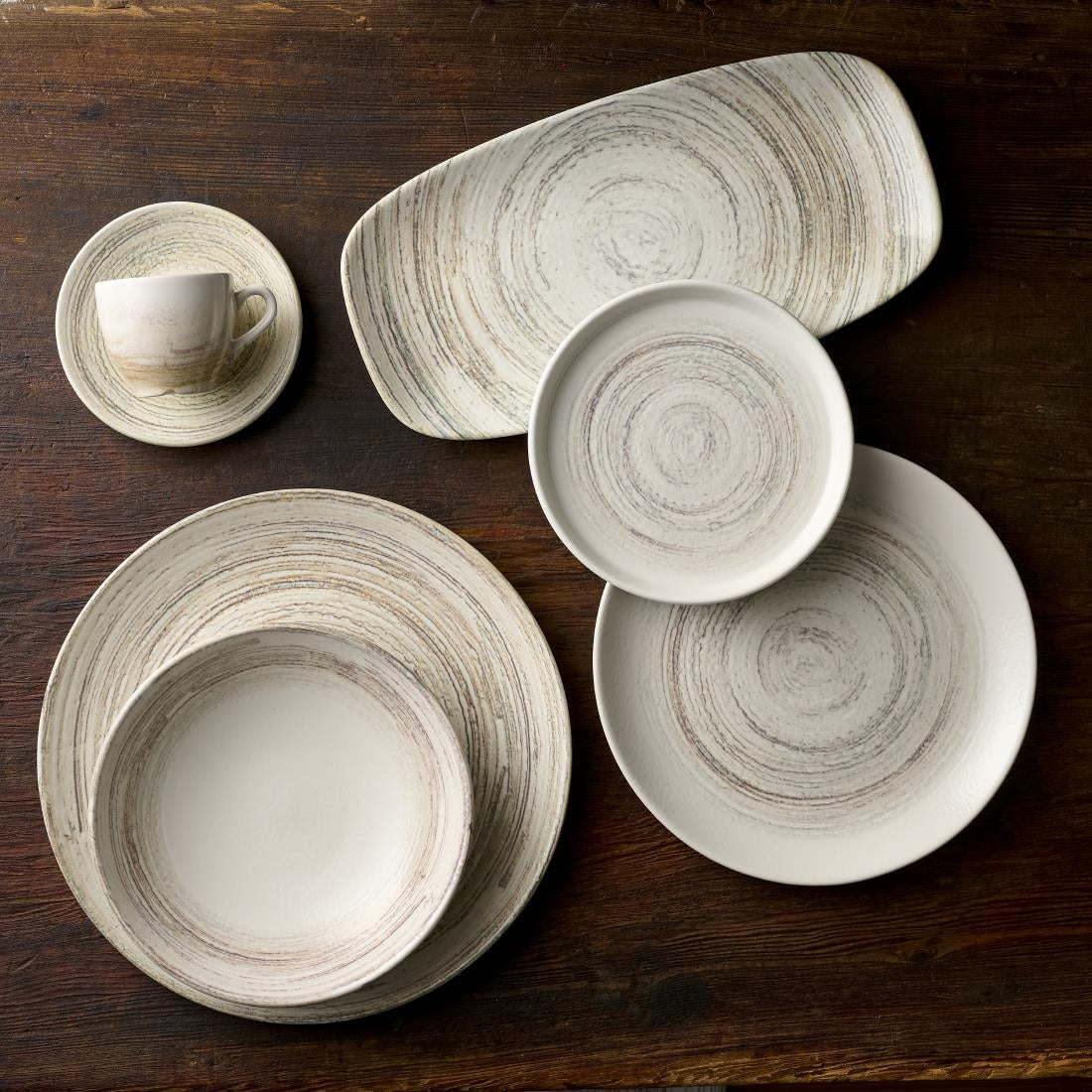 Assiettes rondes Churchill Elements Dune Evolve 285mm (lot de 12) — HR316