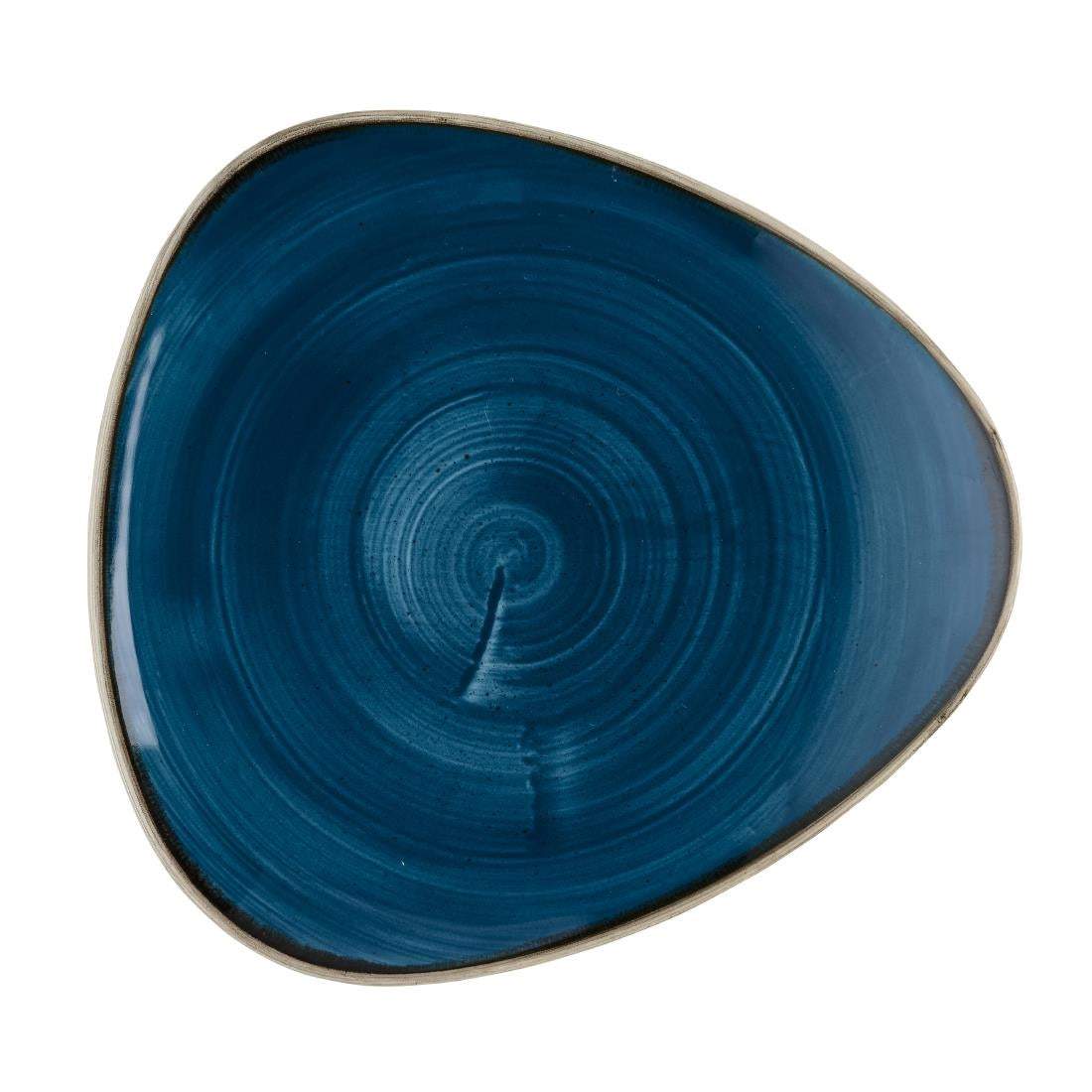 Assiettes triangulaires Churchill Stonecast Java Blue Lotus 228mm (lot de 12) — HR388
