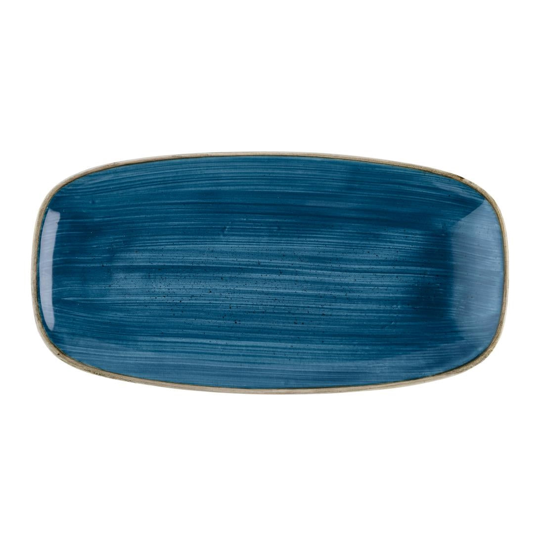 Assiettes oblongues Churchill Stonecast Java Blue 288 x 152mm (lot de 12) — HR392