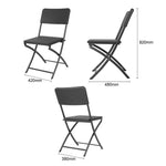 Chaises pliantes en rotin PE Bolero noires (lot de 2) — HS559