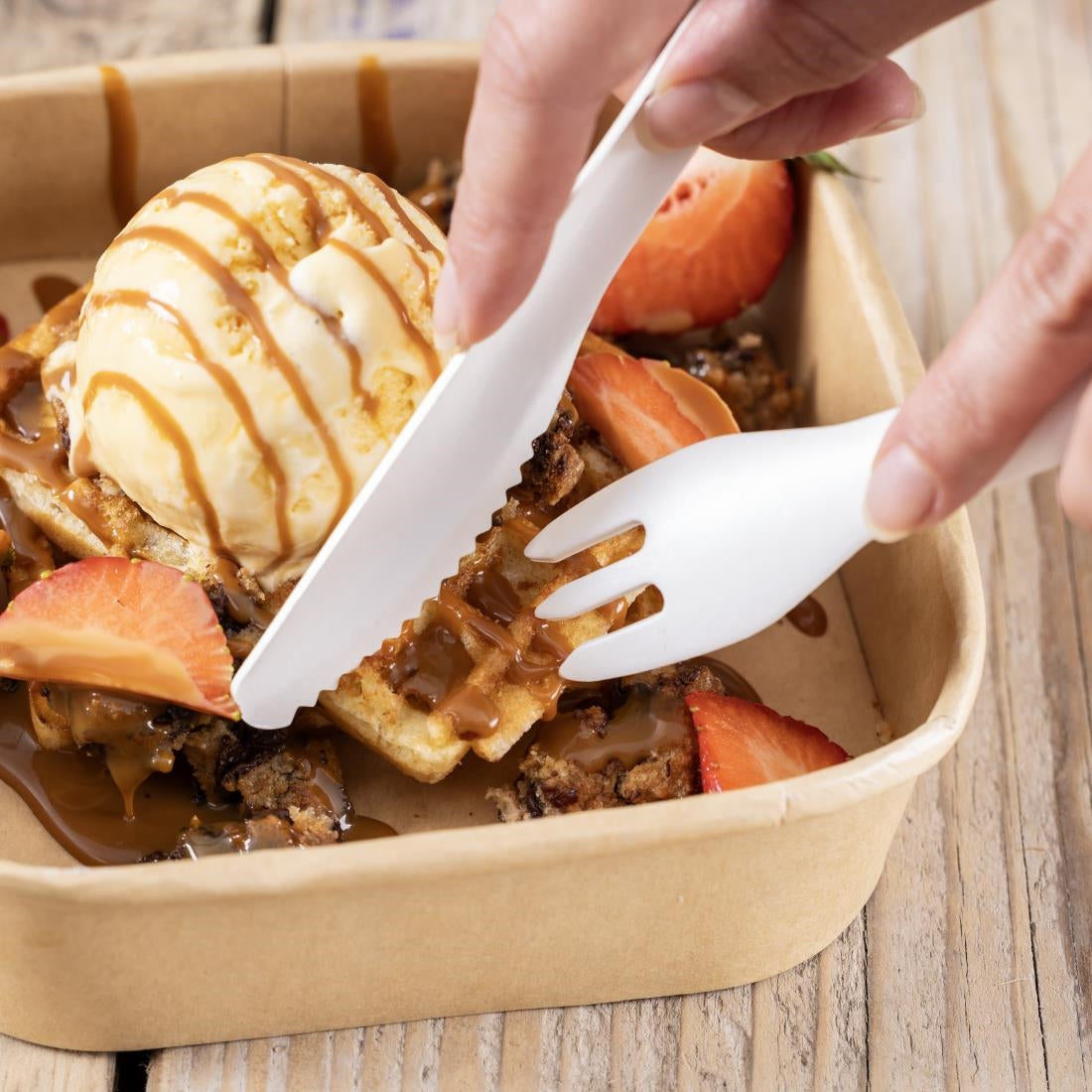 Couteaux en papier Fiesta Compostable 165 mm (lot de 100) — HT484
