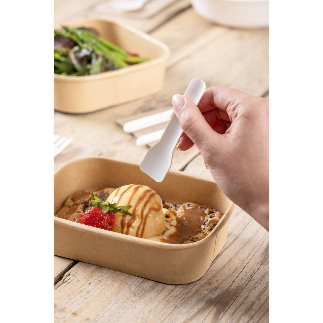 Cuillères à glace en papier Fiesta Compostable 95 mm (lot de 100) — HT487