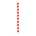 Paille à thé à bulles compostable Fiesta rouge et blanc 12x210mm (lot de 150) — HU368